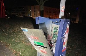Polizeidirektion Kaiserslautern: POL-PDKL: Parkscheinautomaten Sprengung - Zeugen gesucht