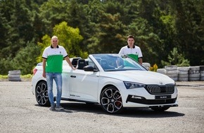 Skoda Auto Deutschland GmbH: SKODA SLAVIA im Härtetest: Azubi Car 2020 beeindruckt Rallye-Profis Jan Kopecky und Jan Hlousek
