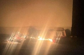 Polizeiinspektion Rotenburg: POL-ROW: ++ Zeven: Brennender Sperrmüll verursacht Sachschaden an Hauswand ++