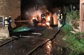 Polizeipräsidium Westpfalz: POL-PPWP: Traktor brennt