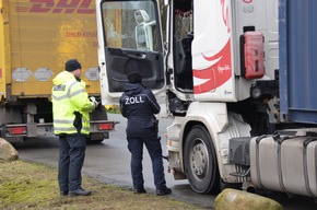 POL-STD: Polizei und Zoll kontrollieren LKW auf der Bundesstraße 73 - diverse Mängel festgestellt