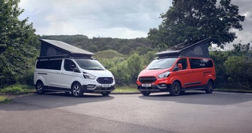 Ford präsentiert am Suisse Caravan Salon als Schweizer Premiere die neuen Nugget-Varianten Active und Trail
