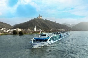 VIVA Cruises: Leinen los für erstes Flusskreuzfahrtschiff des Jahres / VIVA Cruises tauft in Düsseldorf den Neubau VIVA ENJOY / All-Inclusive-Konzept, modernes Design und internationaler Gäste-Mix