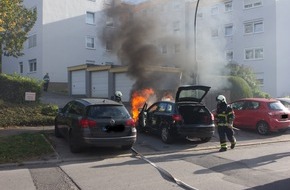Feuerwehr Iserlohn: FW-MK: PKW-Brand am Steinhügel