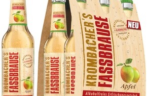 Krombacher Brauerei GmbH & Co.: Erfrischend natürlich: KROMBACHER`S FASSBRAUSE geht mit neuer Sorte Apfel an den Start (BILD)