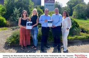 Jobware GmbH: Exzellente "Hubkraft" im Recruiting: Schöler Fördertechnik AG sichert sich RExA-Gütesiegel