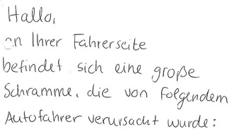 Polizeiinspektion Hameln-Pyrmont/Holzminden: POL-HM: Update zur Meldung: Unbekannter Zeuge hinterlässt Zettel am Auto: Notiz wird veröffentlicht