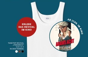 SCHIESSER GmbH: Damals wie heute ein Sieger: SCHIESSER ist offizieller Partner des Kinofilms ADAMS ACHT