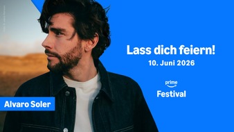 Amazon Deutschland Services GmbH: Warm-up f&uuml;r den Prime Day im Juni: Amazon l&auml;dt zum Prime Festival mit exklusivem Konzert von Alvaro Soler nach Hamburg