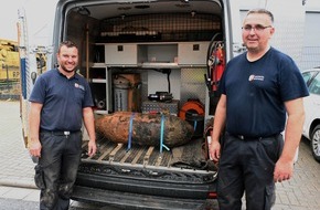 Feuerwehr Pulheim: FW Pulheim: Bombenfund bei Gleisbauarbeiten