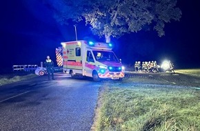 Polizeiinspektion Stade: POL-STD: 31-jähriger Autofahrer bei Unfall in der Gemarkung Revenahe-Kammerbusch verletzt