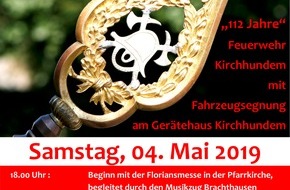 Feuerwehr Kirchhundem : FW-OE: Florianstag mit Fahrzeugweihe in Kirchhundem
