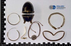 Polizei Paderborn: POL-PB: M&ouml;gliches Diebesgut aufgefunden - Polizei bittet um Zeugenhinweise