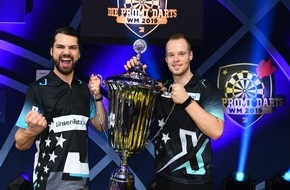 ProSieben: Sensationssieg! Jimi Blue Ochsenknecht und Max Hopp gewinnen die "Promi-Darts-WM 2019" gegen Weltmeister van Gerwen und Rafael van der Vaart