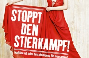 PETA Deutschland e.V.: PM: Pamplona 2012: Tierquälerei endlich stoppen! / "Alles was zählt"-Hauptdarstellerin Christina Siemoneit veröffentlicht mit PETA sexy Motiv gegen Stierhatz (BILD)