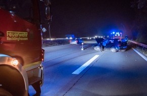 Feuerwehr Recklinghausen: FW-RE: Verkehrsunfall in den frühen Morgenstunden - zwei Verletzte