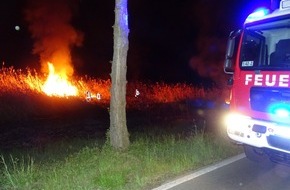 Freiwillige Feuerwehr Reichenau: FW Reichenau: Feuerwehr hat Schilfbrand schnell gelöscht, Reichenau L221, 28.04.2024