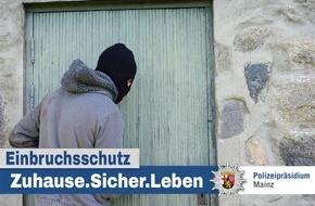 Polizeipräsidium Mainz: POL-PPMZ: Zahlreiche Einbruchsdiebstähle in Mainz