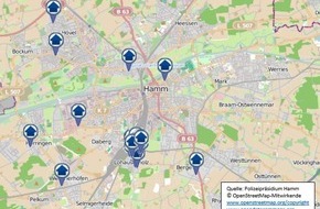 Polizeipräsidium Hamm: POL-HAM: Wohnungseinbruchs-Radar für die Woche vom 26. bis zum 2. Dezember 2018