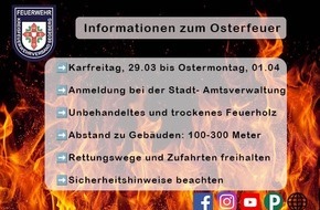 Kreisfeuerwehrverband Segeberg: FW-SE: Hinweise zum Osterfest 2024