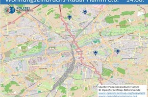 Polizeipräsidium Hamm: POL-HAM: Wohnungseinbruchs-Radar Hamm 8.6. - 14.6.