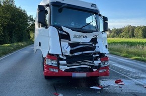 Polizei Coesfeld: POL-COE: Dülmen, B474/ Lkw fährt auf Lkw auf