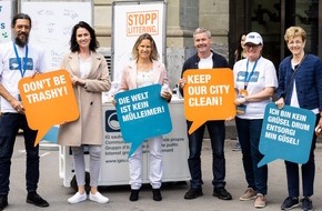 IG saubere Umwelt IGSU: Medienmitteilung: «Gemeinsam gegen Littering: Politiker gehen auf die Strasse»