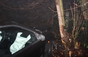 Polizei Gelsenkirchen: POL-GE: Alkohol am Steuer - Auto prallt gegen Baum