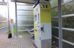 Bundespolizeidirektion München: Bundespolizeidirektion München: Versuchter Fahrkartenautomatenaufbruch in Bad Abbach - Zeugen gesucht