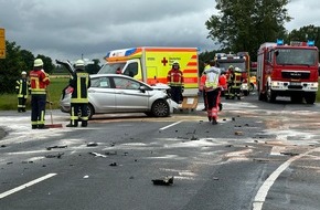 Kreisfeuerwehr Rotenburg (Wümme): FW-ROW: Schwerer Verkehrsunfall auf K139