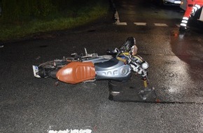 Kreispolizeibehörde Herford: POL-HF: Motorradfahrer bei Unfall verletzt- Vorfahrtsregelung missachtet