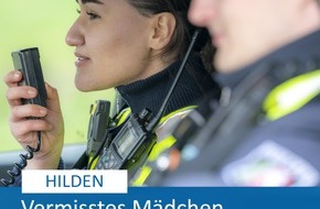 Polizei Mettmann: POL-ME: Vermisstes Mädchen wohlbehalten zurückgekehrt - 2503103