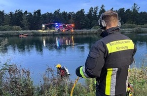 Feuerwehr Nürnberg: Feuerwehr Nürnberg: Großangelegte Personensuche im Main-Donau-Kanal bei Nürnberg fordert Einsatzkräfte der Feuerwehr, der Wasserwacht, der DLRG, des Rettungsdienstes und der Polizei