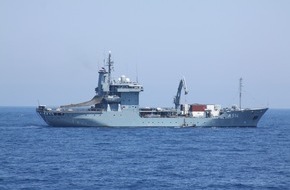 Presse- und Informationszentrum Marine: Tender "Werra" kehrt zum zweiten Mal von EU-Mission "Sophia" zurück