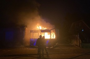 Kreisfeuerwehr Rotenburg (Wümme): FW-ROW: Imbiss durch Feuer vernichtet