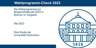Universität Hohenheim: Bürgerschaftswahl Bremen: Wahlprogramme sind auch 2023 oft unverständlich