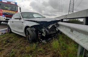 Polizeiinspektion Stade: POL-STD: Autofahrer bei Unfall auf der A26 leicht verletzt