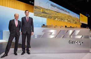 DHL Group: PM: Aktionäre der Deutsche Post AG beschließen Dividende auf Vorjahresniveau; Vorstand kündigt Einziehung von Aktien an / PR: Deutsche Post AG shareholders approve dividend at previous year’s level; Board of Management announces ...