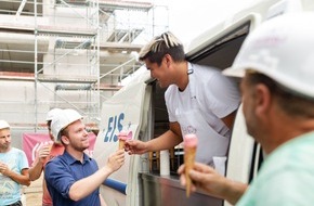 Strenger: Mit Gelato gegen die Hitze auf der Baustelle