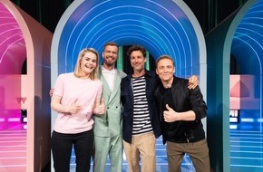 ProSieben: "Wer stiehlt mir die Show?": Hazel Brugger, Matthias Schweighöfer und Florian David Fitz quizzen ab Sonntag, 5. November 2023, um Joko Winterscheidts Job