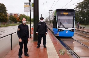 Polizeiinspektion Rostock: POL-HRO: Zum Schutz vor dem Coronavirus - Kontrollen zur Einhaltung der Maskenpflicht in ÖPNV