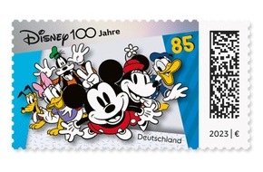 Deutsche Post DHL Group: PM: „100 Jahre Disney“ Briefmarke mit Micky Maus und Freunden