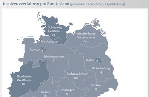 CRIF GmbH: Firmeninsolvenzen in Deutschland sinken - aber Anstieg in fünf Bundesländern / Durchschnittlicher Insolvenzschaden liegt bei 740.000 Euro