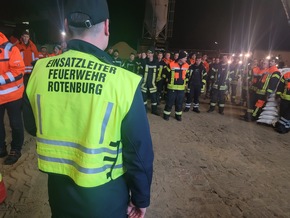 FW-ROW: Einsatzkräfte in Rotenburg weiterhin im Dauereinsatz