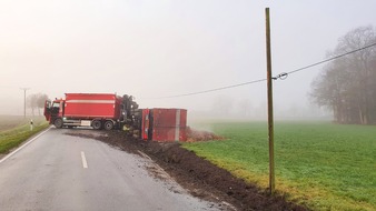 Kreispolizeibehörde Borken: POL-BOR: Gescher - Erste Nachragsmeldung: K6 weiter gesperrt