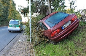 Polizeiinspektion Hameln-Pyrmont/Holzminden: POL-HM: Pkw kommt von Fahrbahn ab