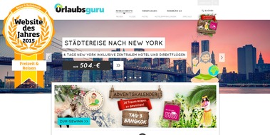 Urlaubsguru GmbH: Urlaubsguru.de ist Website des Jahres: Startup gewinnt in 2 Wettbewerben / Größter Publikumspreis für Internetseiten: Leser wählen Urlaubsguru.de zur beliebtesten & besten Website in Freizeit & Reisen