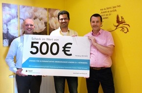 BPD Immobilienentwicklung GmbH: BPD Nürnberg spendet 500 Euro an den Verein "Elterninitiative krebskranker Kinder e.V. Nürnberg"