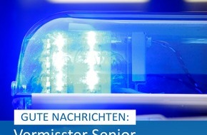 Polizei Mettmann: POL-ME: Erfolgreicher Abschluss der Suchmaßnahmen: Vermisster Senior wohlbehalten wieder angetroffen - Erkrath / Düsseldorf / Wuppertal - 2205098