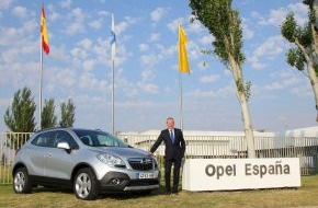 Opel Automobile GmbH: Opel produziert den Mokka ab 2014 im spanischen Saragossa / Hohe Nachfrage nach kleinem SUV macht zusätzliche Kapazitäten möglich (BILD)